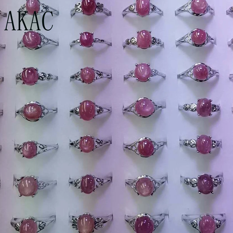 2 кольца approx6-8mm натуральный рубиновый камень кольцо для женщин Регулируемые