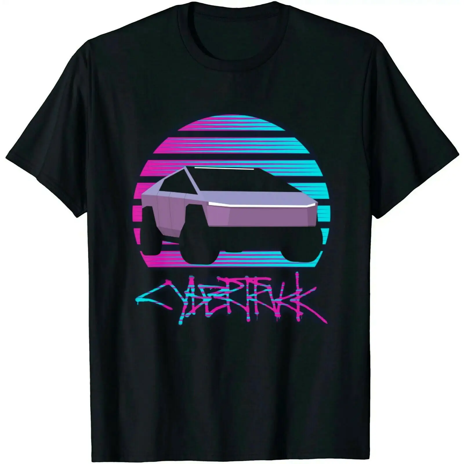 Cybertruck Cyber Truck граффити будущее Эстетическая футболка S 3XL|Мужские футболки| |