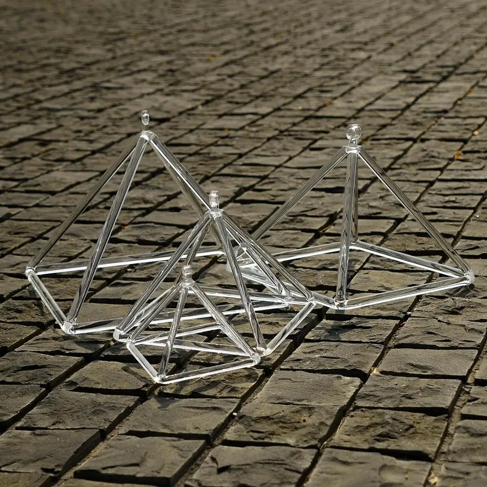 Пирамиды из прозрачного кварцевого кристалла для заживления звука 4 5 6 дюймов 3