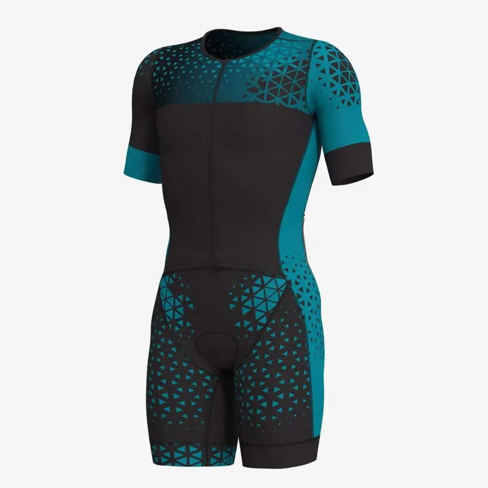 Женский зеленый велосипедный костюм для триатлона профессиональный трикостюм