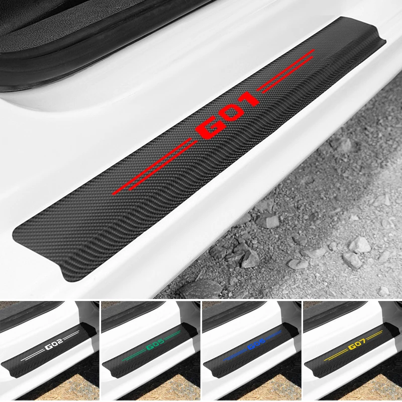 Автомобильный Стикеры углеродного волокна порога Накладка на пороги для BMW G01 G02