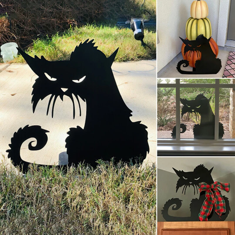 

Angry Cat Decoration Iron Silhouettes Garden Ornament Indoor Outdoor Decoration GHS99
