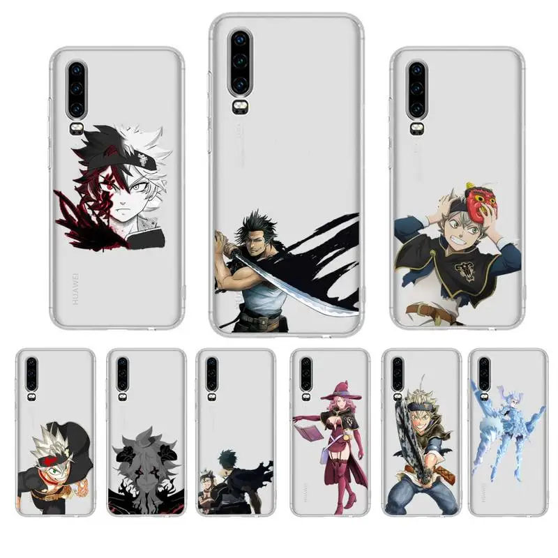 

Black Clover Anime Phone Case For Huawei P20 P30 Pro P40 lite Mate 20lite for Y5 Y6 Honor 8X 10 Capa