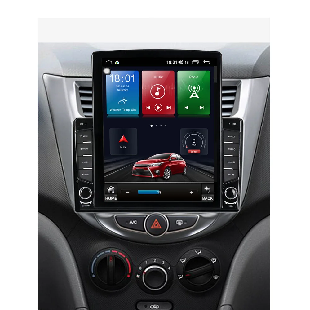 Runningnav для Hyundai Solaris Verna Accent 2011 2016 Tesla Тип Android автомобильное радио мультимедийный