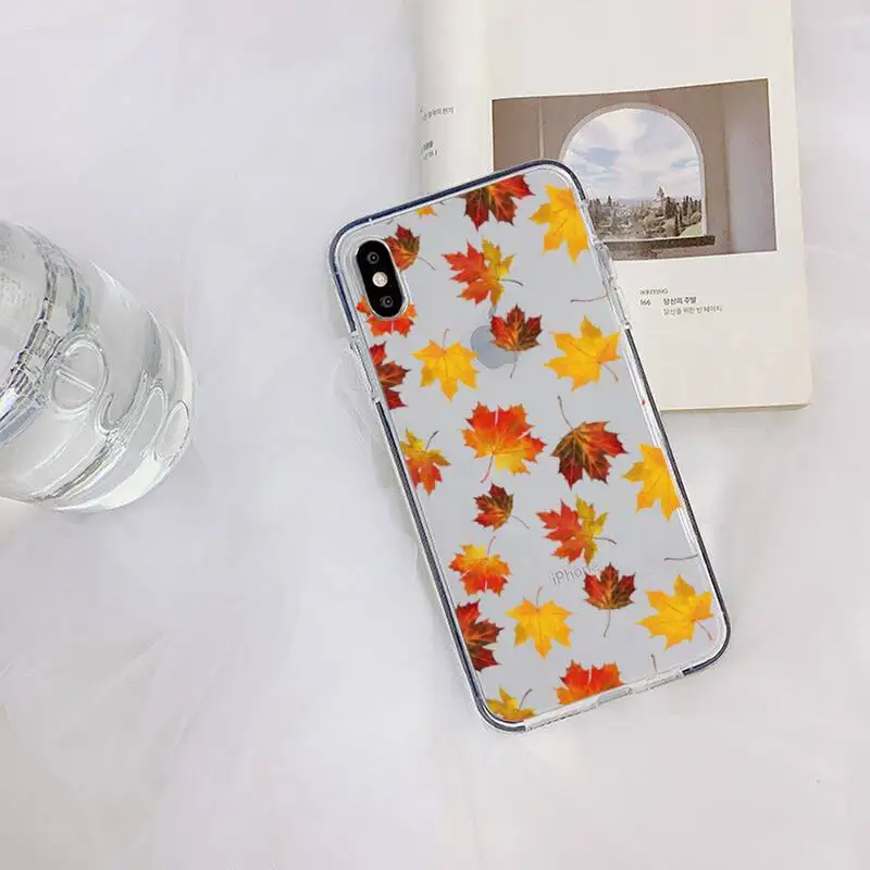 TOPLBPCS осенний чехол для телефона с красными кленовыми листьями и iPhone 8 7 6 6S Plus X 5S SE
