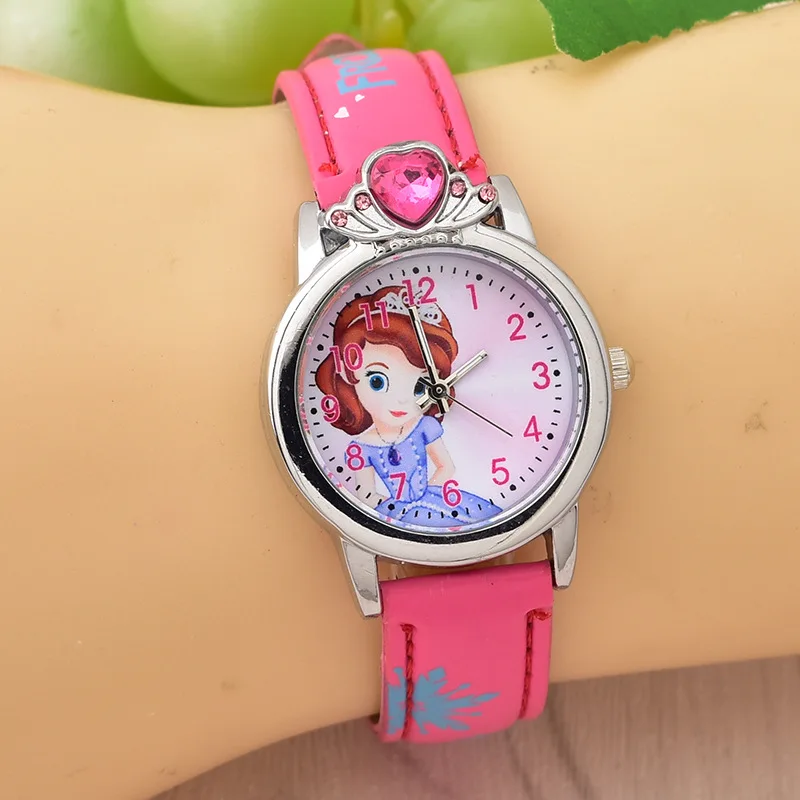 Reloj mujer детские часы для девочек милые Мультяшные принцессы кварцевые женщин