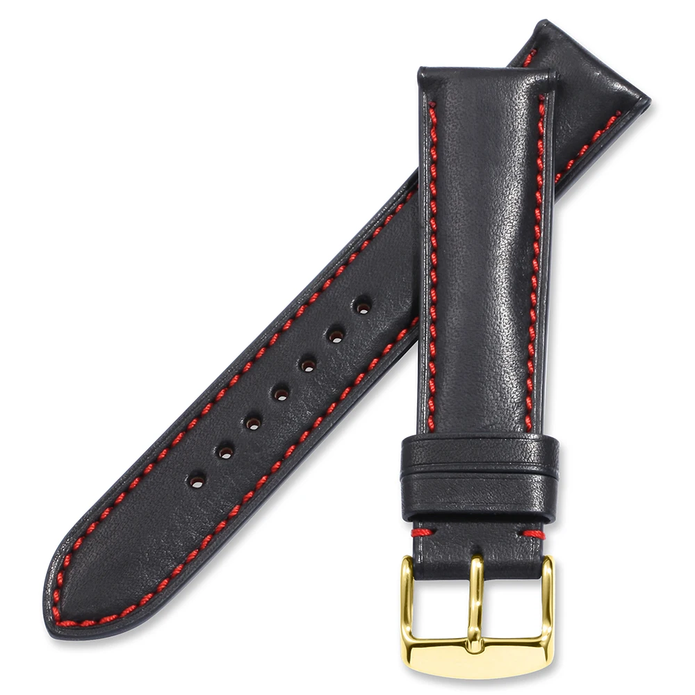 IStrap часы наручные часы на кожаном ремешке полосы для Breitling IWC Casio Seiko 16 мм 18 мм 19 мм 20 мм 21 мм 22 мм 24 мм браслет на запястье