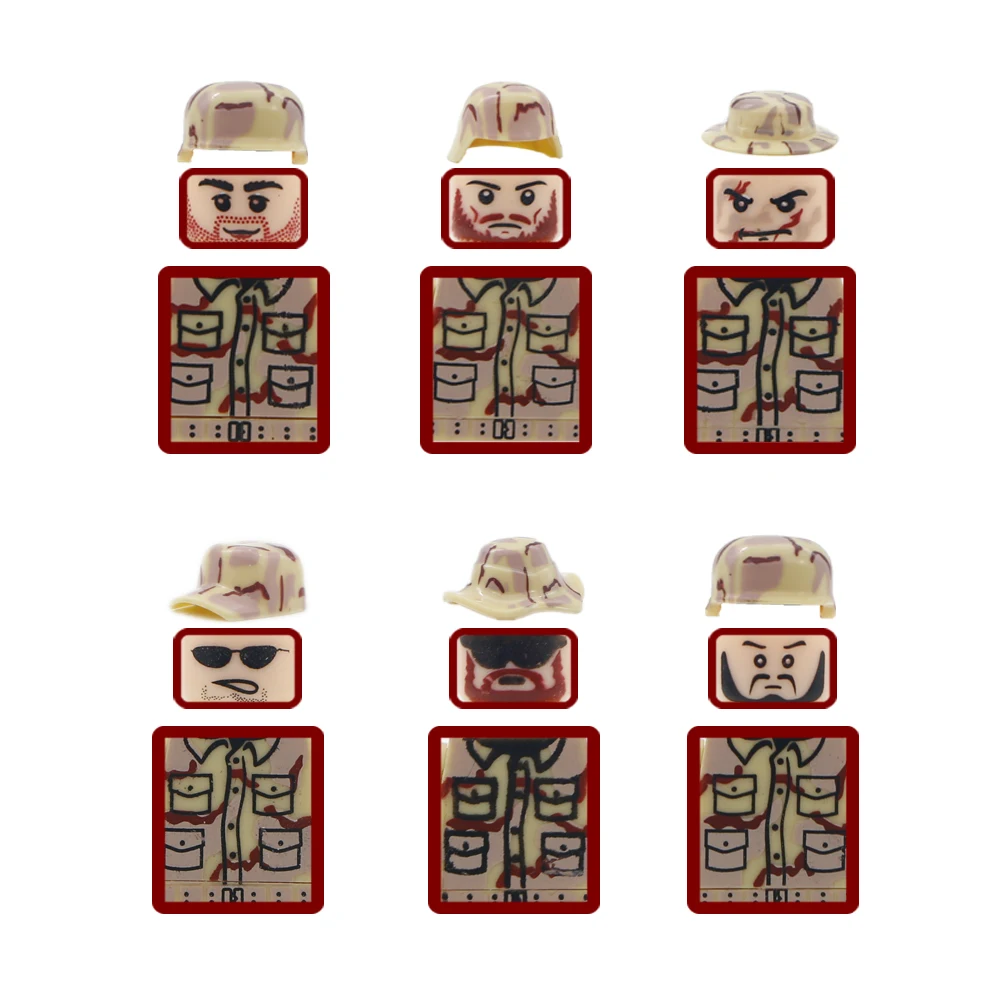 WW2 военный солдат строительные блоки советская армия фигурка с оружием морской