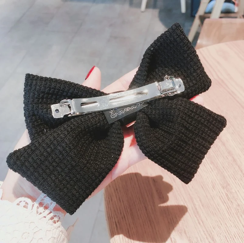 

Korean Barrette Hair Clip Hairpins Fabric Bow Crystal Rhinestone Hairgrips Ponytail Holder Hair Accessories for Women Girls Gift