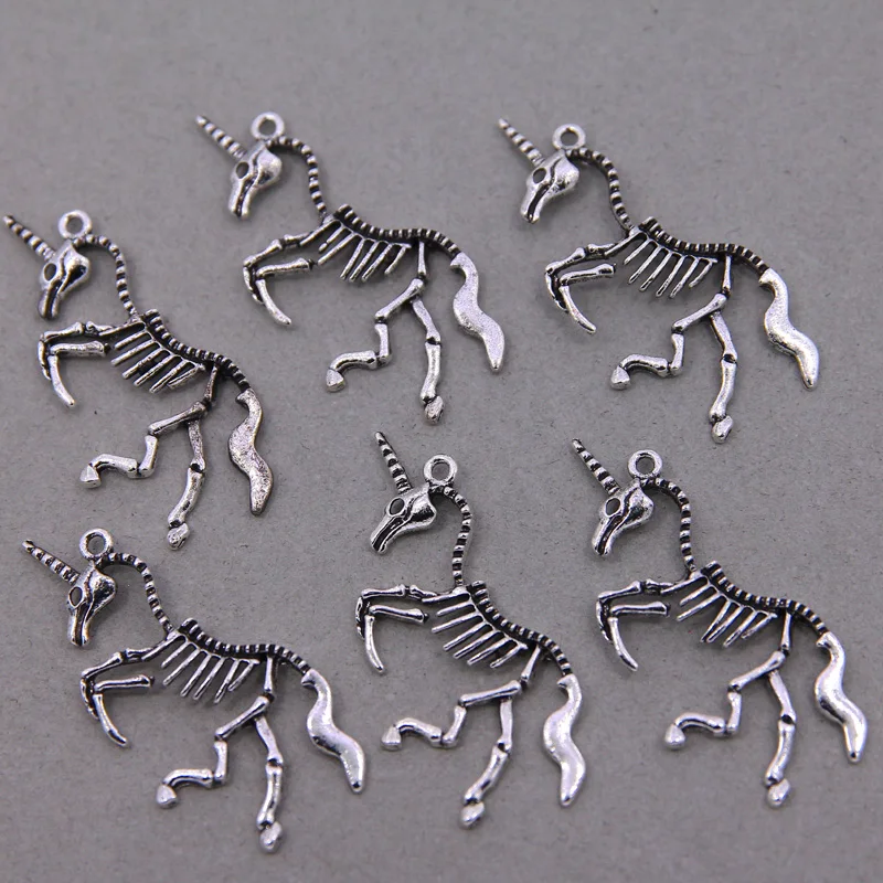 6 шт. 54*27*4 мм очаровательный каркас в виде единорога из металлического сплава