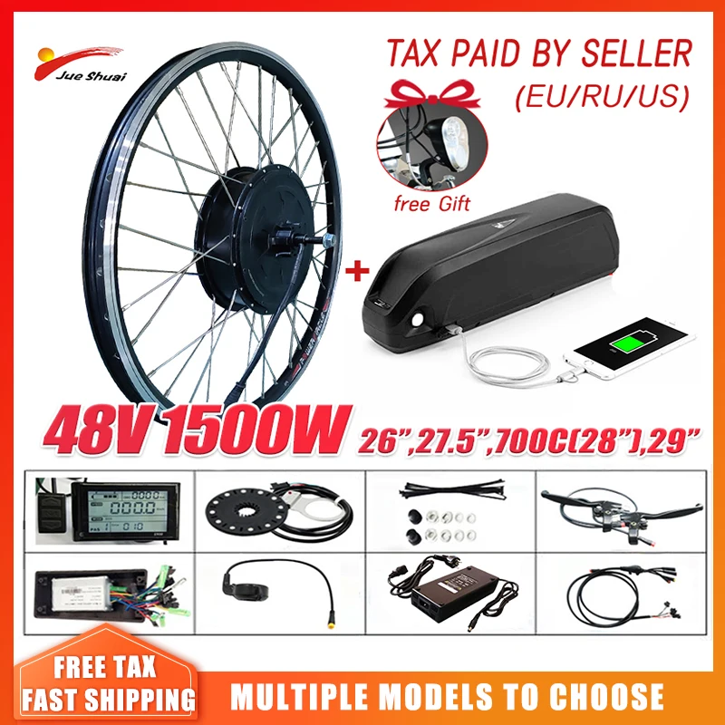 Günstig 36V 250W Duty Freies Ebike Conversion Kit Mit 12ah Lithium-Batterie Vorne/Hinten Hub Motor 20 Zoll Rad DIY Elektrische Fahrrad Teile