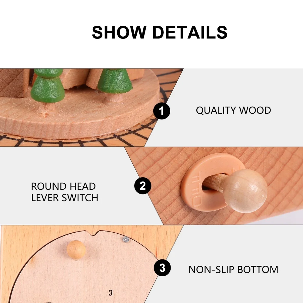 

1pc Wooden Craft Creative Box Cartoon Roller Coaster Desktop Ornament