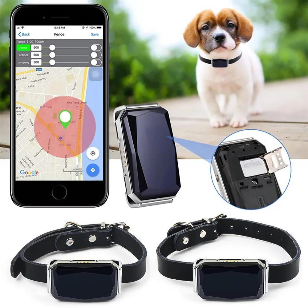 

Waterproof Pet Collar Wifi Mini Light GPS Tracker For Pets Dogs GPS Tracker Kids Personal Locator Anti-Lost Tracking Device