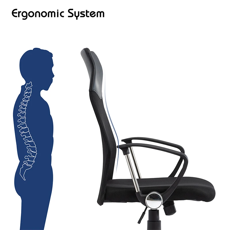 Office chair mesh stool 360 degree rotating height adjustable comfortable cloth | Мебель
