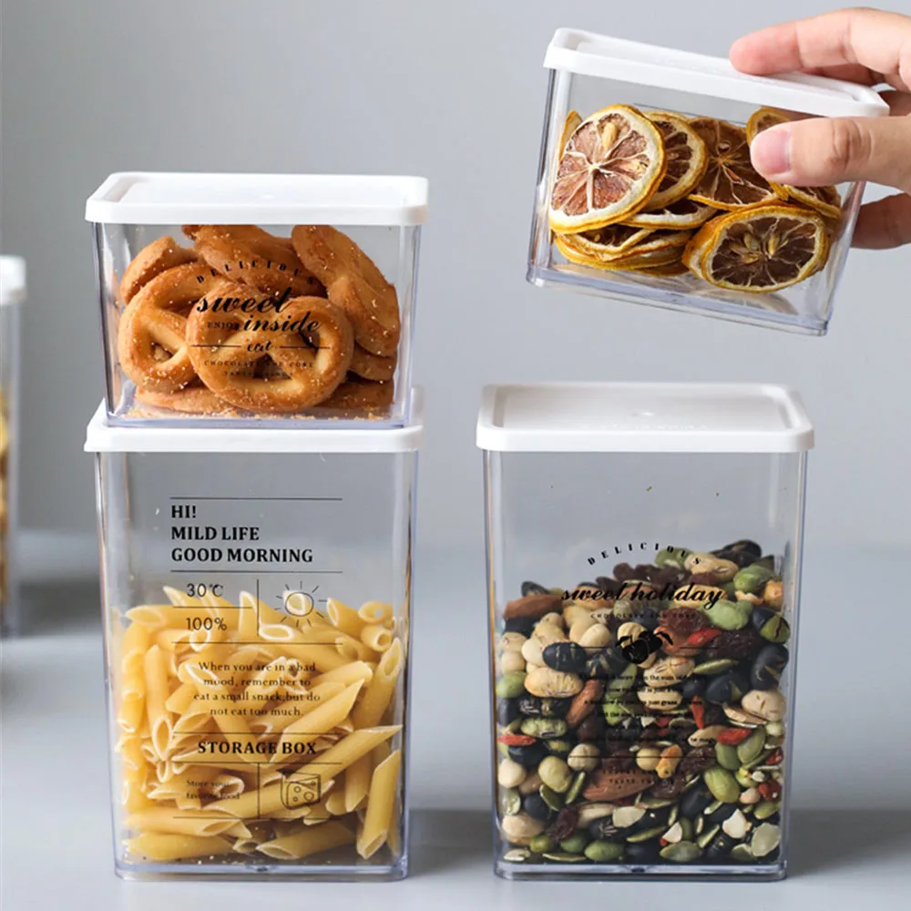 Кухонный Контейнер для хранения продуктов с крышкой влагостойкий пластиковый