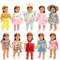 new arrive fashion handmade cheap 10 itemslot 18 inch doll accessories 43 cm kids toys clothes dress for 18 inch dolls gfit