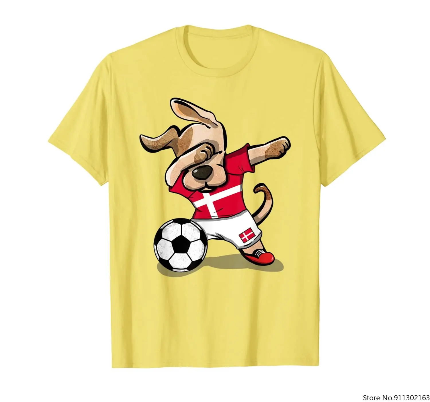 Футболка с изображением собаки дабббинга Дания 2019 датский футбол|Мужские