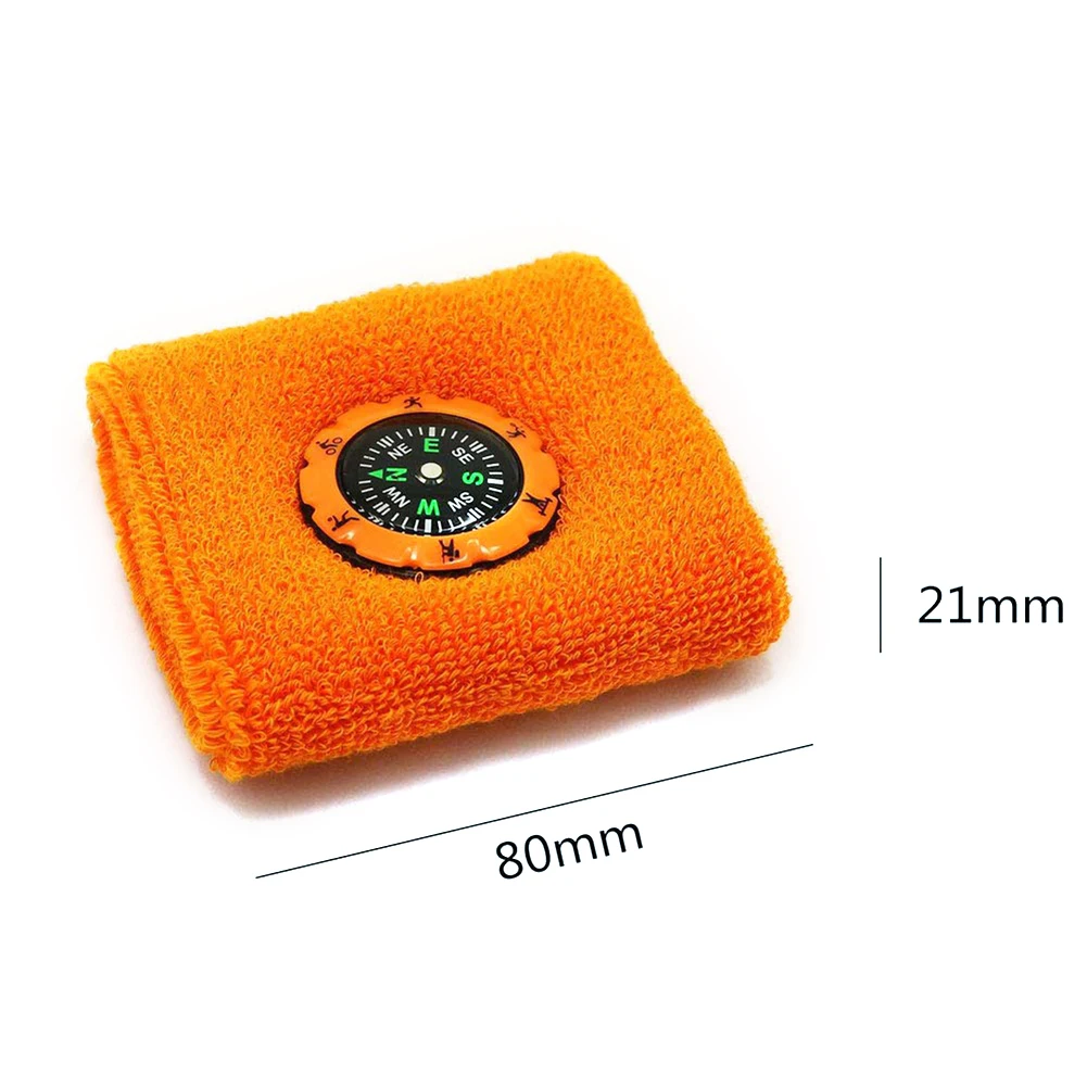 

Fashion Compass Sweat Band Cotton Survival Wristband Bracelet for Camping Hunting Hiking Sports Wristband Supplies