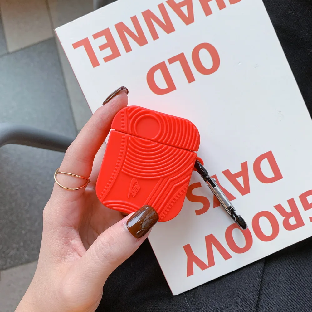 Модный 3D Мягкий силиконовый чехол с подошвой протектора для Airpods милый мультфильм тренд подарок для Apple Airpods2 Bluetooth наушники чехол
