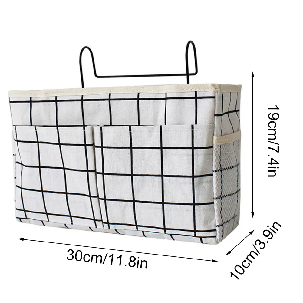 

Hanging Storage Basket Bedroom Bedside Storage Organizer Phone Book Magazine Storage Bags Holder With Hook Bed Baskets