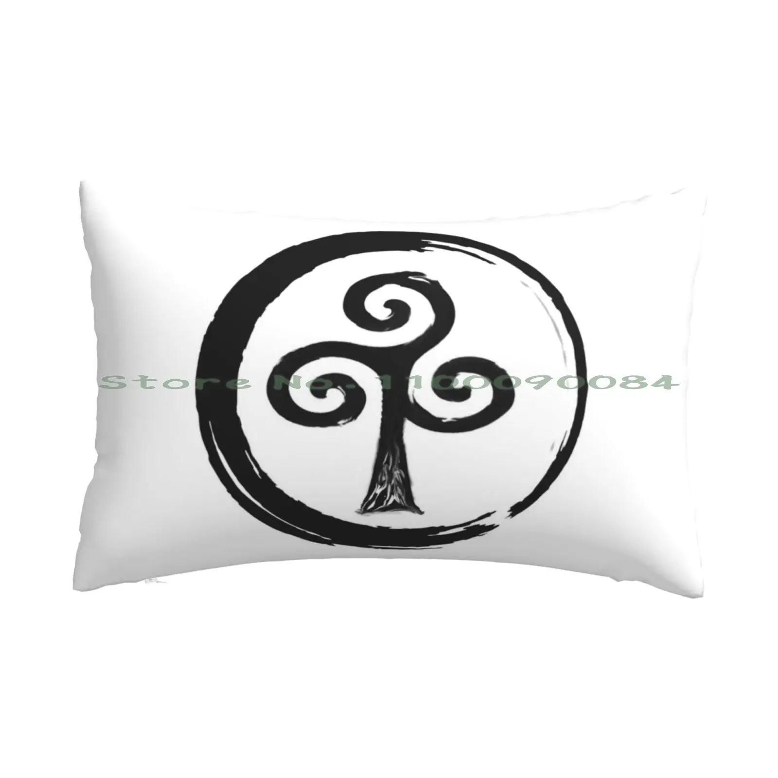 

Tree Of Life Black Triskelion Pillow Case 20x30 50*75 Sofa Bedroom Tree Of Life Triskele Triskell Tripple Spiral Symbol Norse