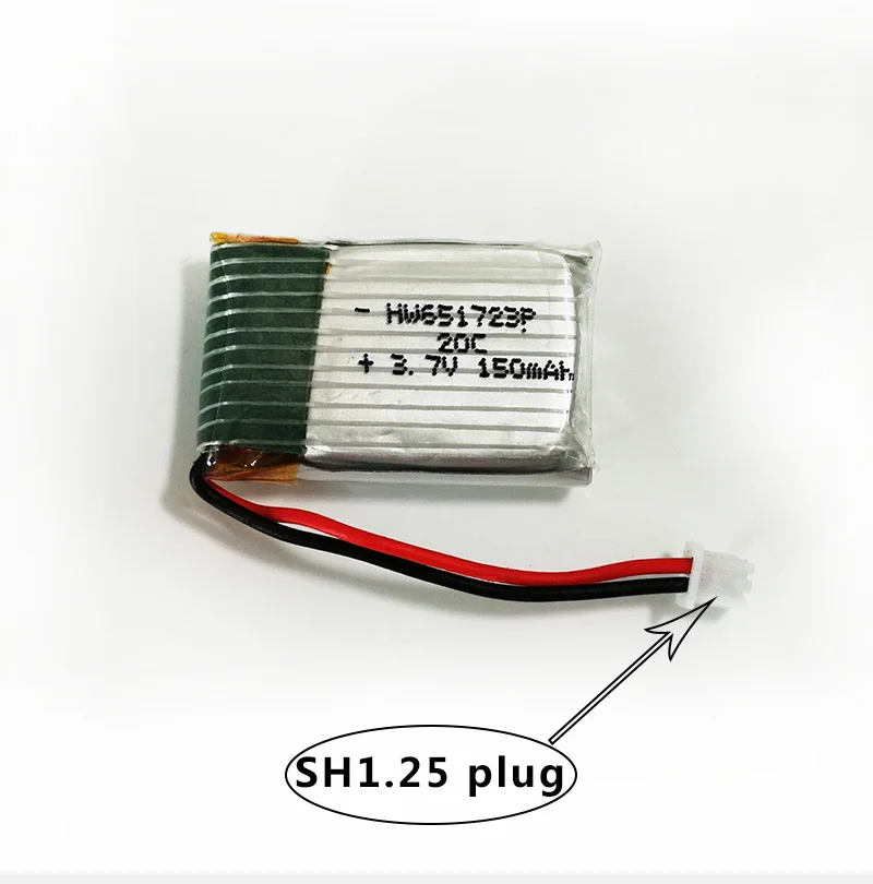 1S 3,7 V JST/XH2.54/PH2.0/SH1.25/XH4.0 штепсельная батарея для радиоуправляемого дрона