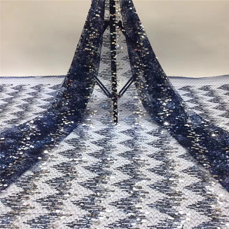 

Madison French Tulle Sequins Lace Fabric 2020 High Quality Lace Nigerian Mesh Lace African Lace Fabric For Wedding Dress