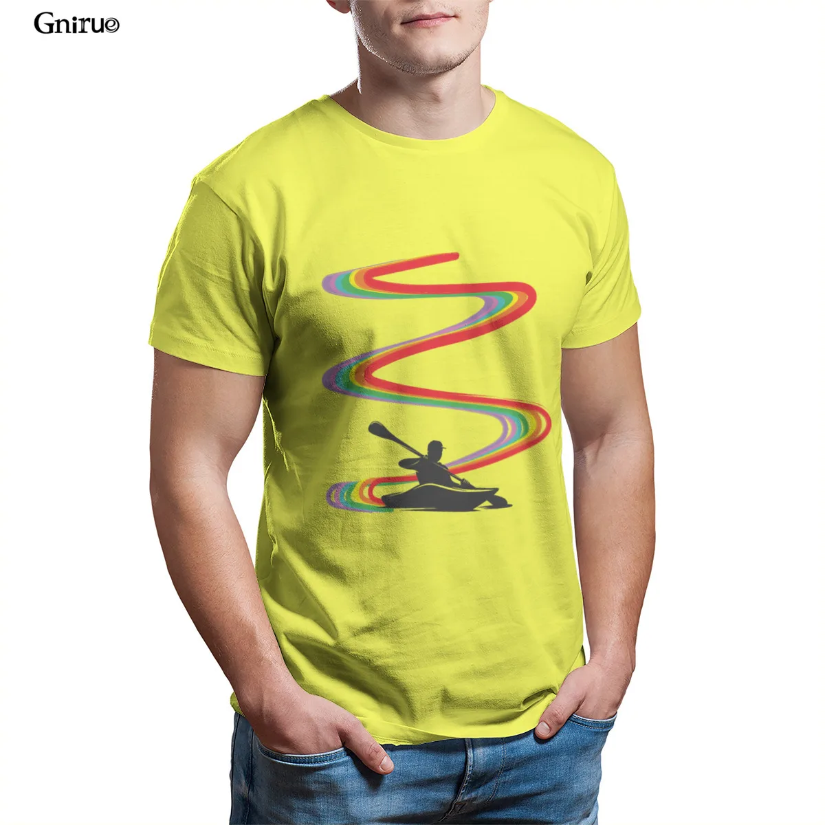 

Wholesale Kayaking Unisex Baseball T-Shirt Essentials Fashion Gift Gothic Tops Tees 93309