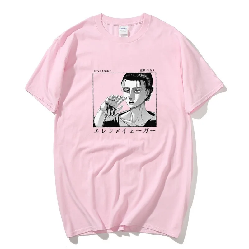 

Attack on Titan T Shirt Anime Eren Yeager Printed Short Sleeve Casual Men Harajuku Tee T-shirt Tops Unisex