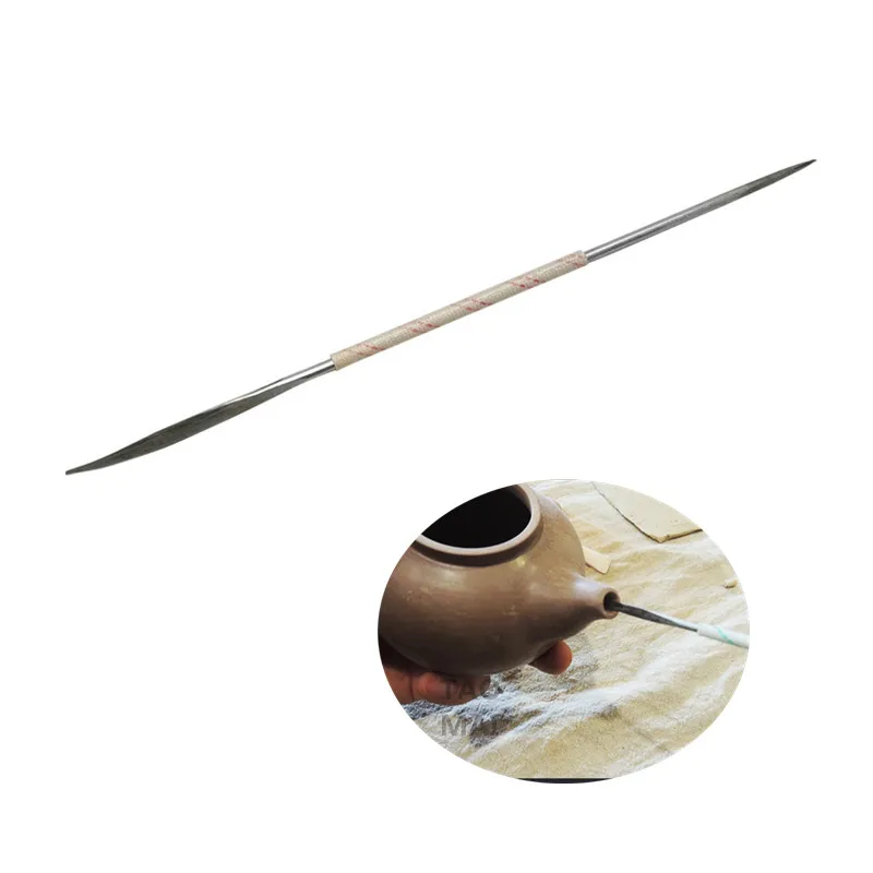 

Pottery Digging Spout Knife Steel Needle Punching and Cutting Mud DIY Ceramic Sculpture Repair Rough Engraving Modeling Tool