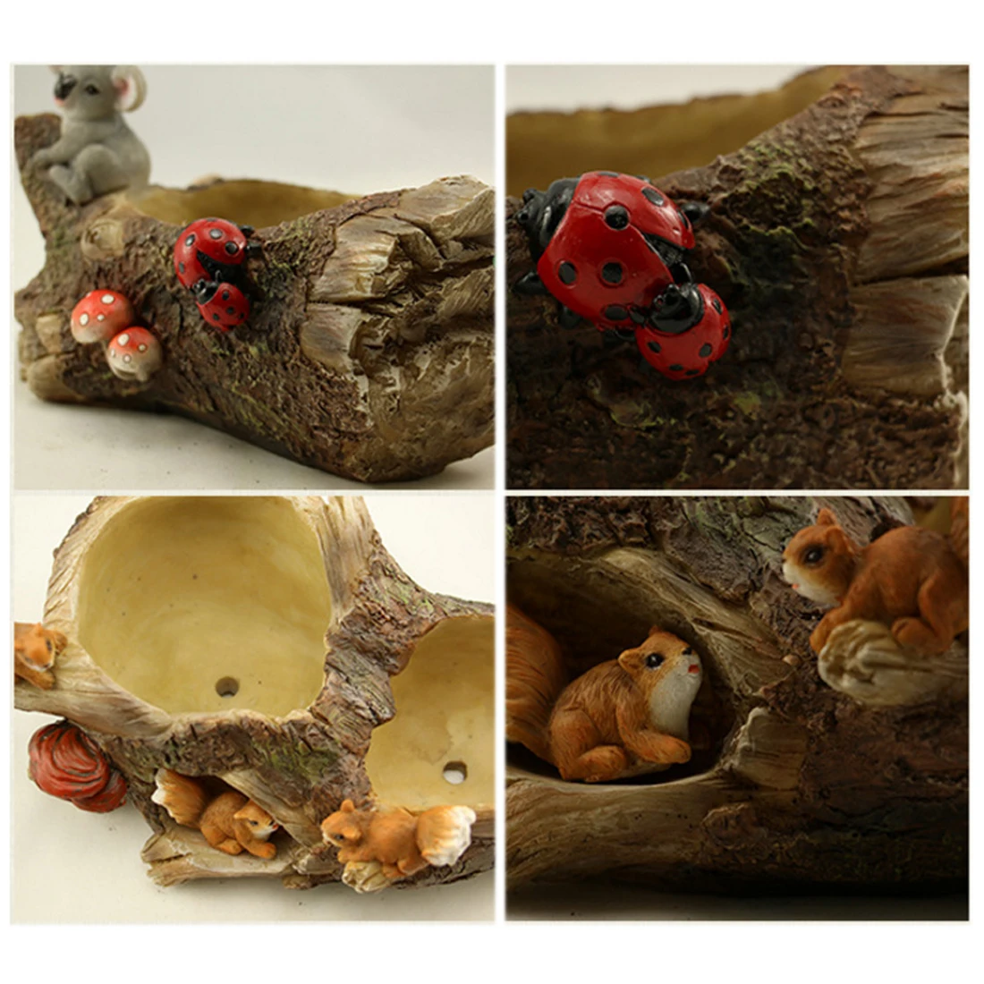 Креативный мультфильм растение суккулент цветочный горшок Смола дерево ствол