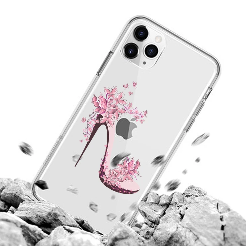 

Fashion Beautiful Girl Pattern Case For iPhone 11 Pro Clear Soft Phone Cover For iPhone 6S 5 7 8 Plus X XR XS Max SE 2020 Capa