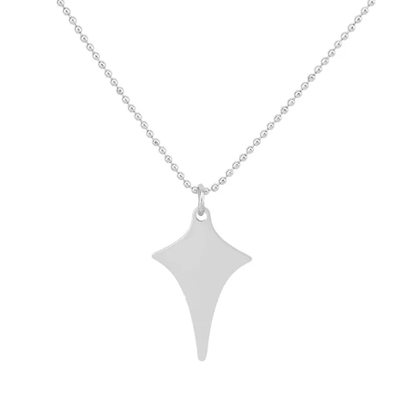 Высокое качество Титановая сталь звезда ниспадающее ожерелье на шею для женщин