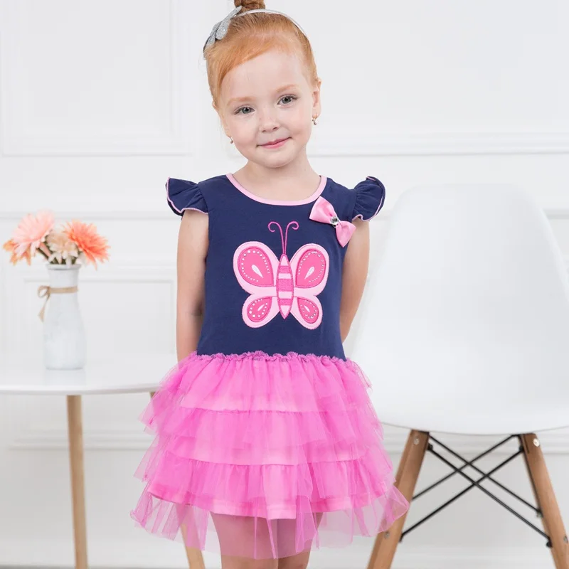 Детское фатиновое платье-пачка с мультяшным принтом | Детская одежда и обувь