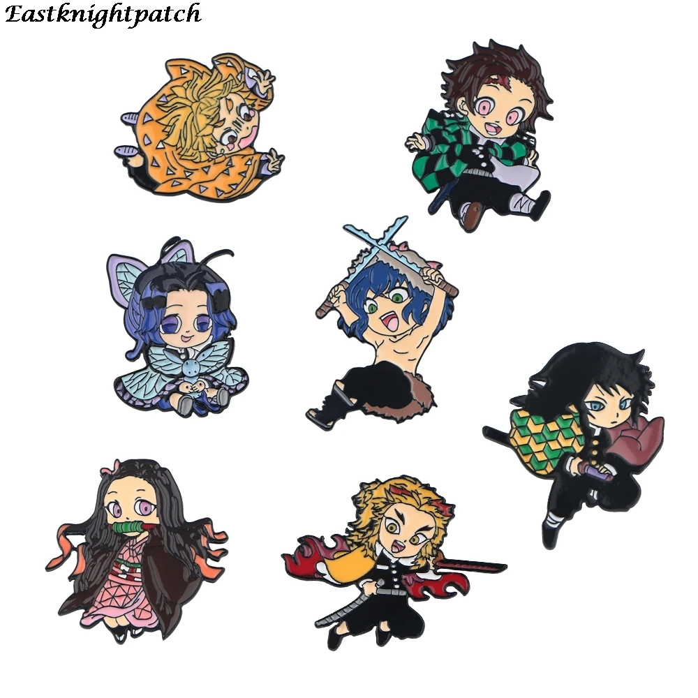 

12pcs/lot E2981 Anime Metal Pin Backpack Badge Hat Pin Women Men lapel Pins Collar Brooch Gift