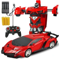 118 charging rc car 4wd 2 in 1 electric transformation children boys outdoor remote control sports deformation robots model toy