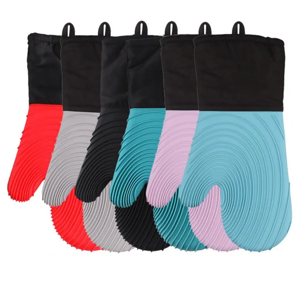 

Silicone Oven Mitts Heat Resistant Pot Holders Non Slip Kitchen Oven Gloves for Cooking Baking Grilling Barbecue Flexible Gloves