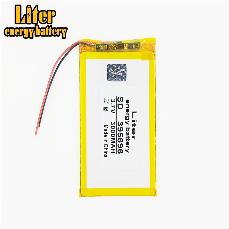 Новый MP3 / MP4 GPS например литий полимерный аккумулятор 395696 3 7 в 3000 мАч|Батареи для