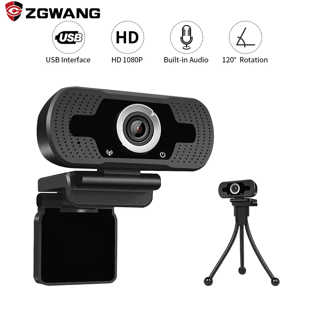 HD 1080P Веб камера с автофокусом веб настольная микрофоном для конференции Youtube PC