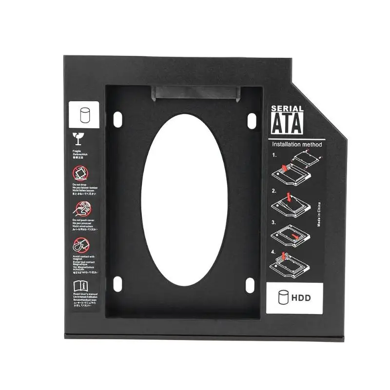 Новинка 23S1B 2,5 дюймов SATA1 \ 2 \ 3 HDD твердотельный жесткий диск SSD двухканальный жесткий диск Оптический отсек слот Caddy лоток для 12,7 мм ноутбука