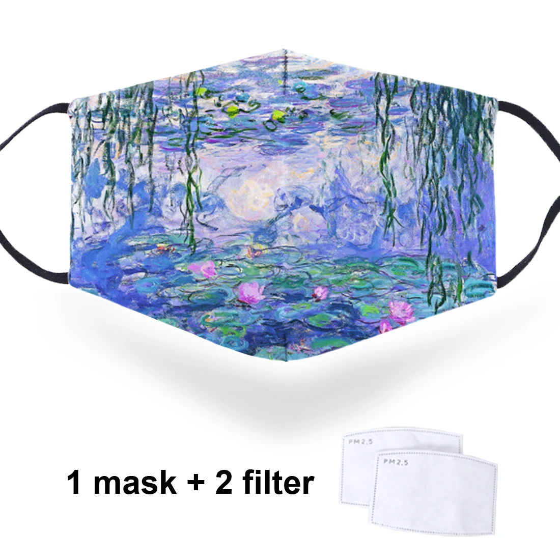 

Flowers 3D Print Mask Adjustable Dustproof Adult Male PM2.5 Activated Carbon Filter Paper Masks Windproof Washable Mascarillas