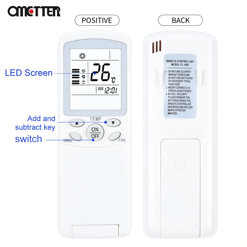 Для Haier Mando Aire Acondicionado Universal Remote Control YL-H03 YR-H03 YR-H07 YR-H08 YR-H10