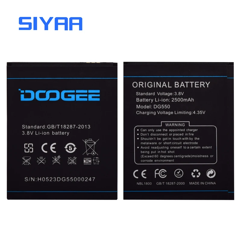 SIYAA оригинальный мобильный телефон Батарея B-DG550 DG550 Для Doogee кинжал 550 Замена