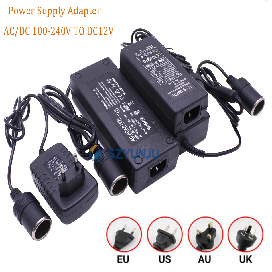 

AC Power Supply Adapte 2A 5A 6A 8A 10A Power Adapter 110V 220V to 12V Car Cigarette lighter Converter inverter