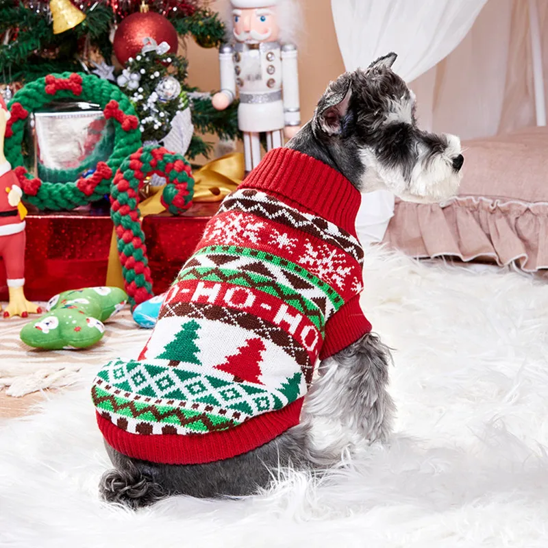 

Christmas Dog Pet Sweater Cotton-padded Jacket Pet Sweater Puppy Sweater Dog Sweaters for Small Dogs Dog Christmas Clothes