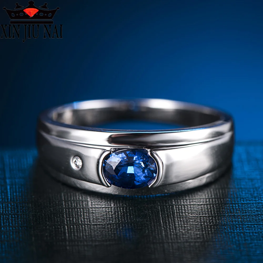 Роскошное модное ювелирное Открытое кольцо с круговым синим кубическим