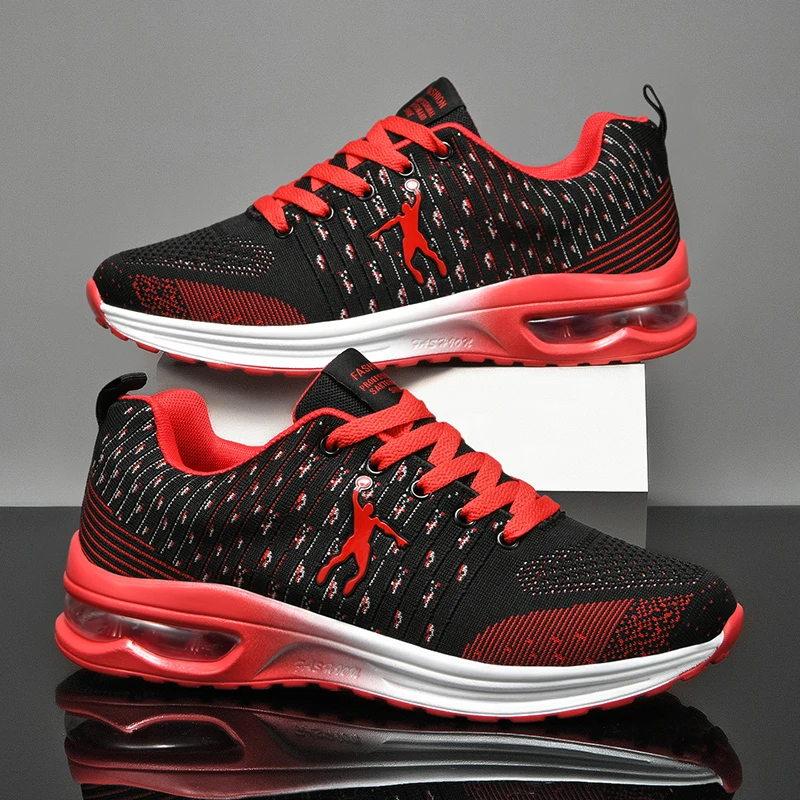 

2021 Hot Sale Athletic Running Man Shoes Shock Absorption Designer Sneakers for Men Black Weaving Outdoor Sports Shoes for Mens