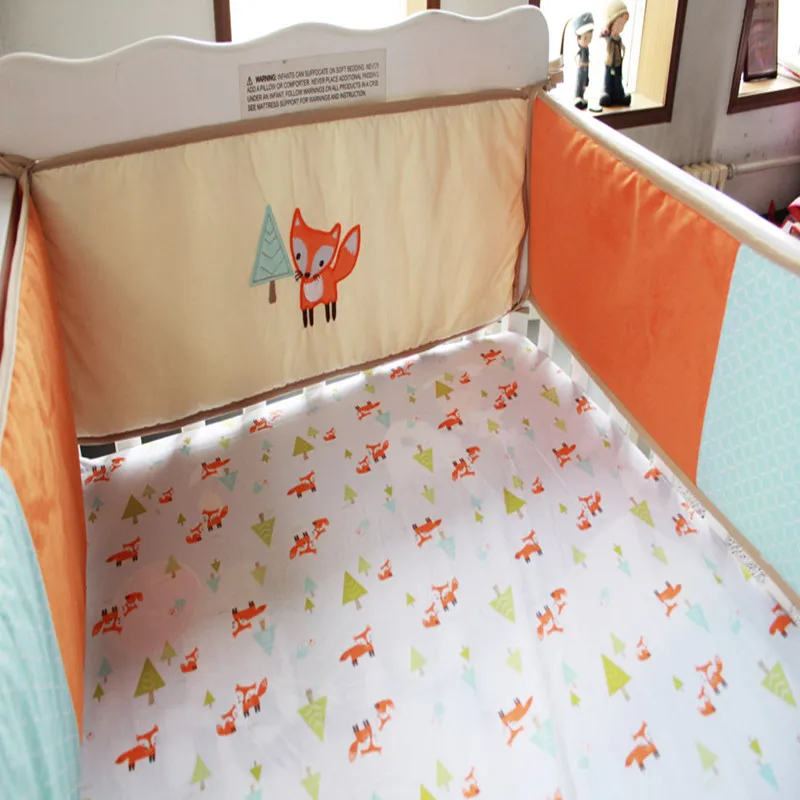 Детская кроватка-органайзер с рисунком лисы | Мать и ребенок