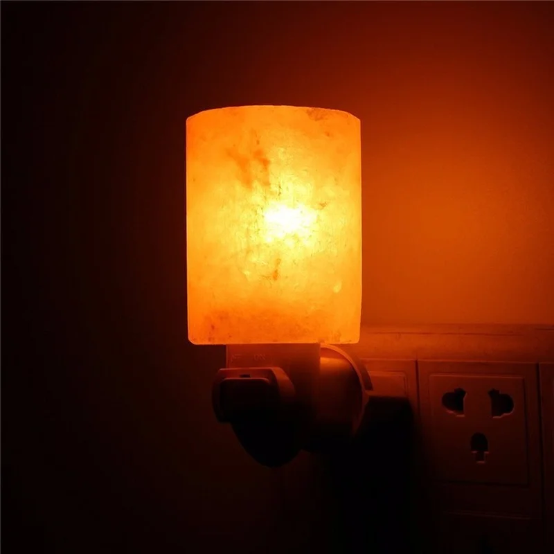 

NEW Himalayan Salt Lamp Natural Crystal Hand Carved Night Light Home Decor Air Purifying with Plug Release Negative Ions