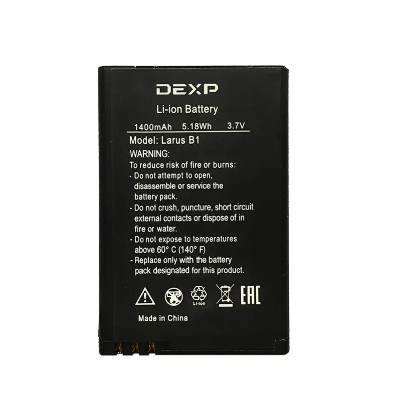 Сменный аккумулятор 1400 мАч для DEXP Larus B1 мобильный телефон код отслеживания